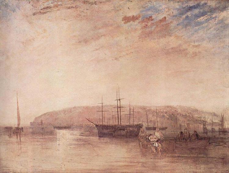Joseph Mallord William Turner Schiffsverkehr vor der Landspitze von East Cowes oil painting picture